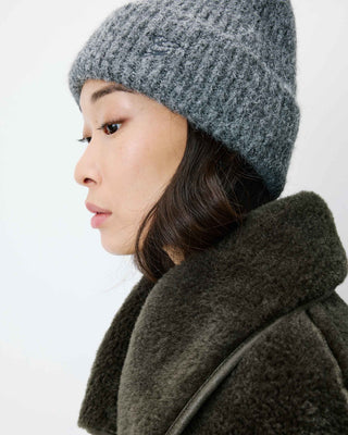Bonnet en laine mélangée anthracite Antorin