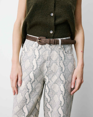 Suede-effect belt taupe Scotland