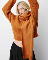 Alpaca wool-blend scarf camel Aglae
