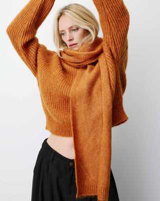 Alpaca wool-blend scarf camel Aglae
