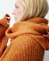 Alpaca wool-blend scarf camel Aglae