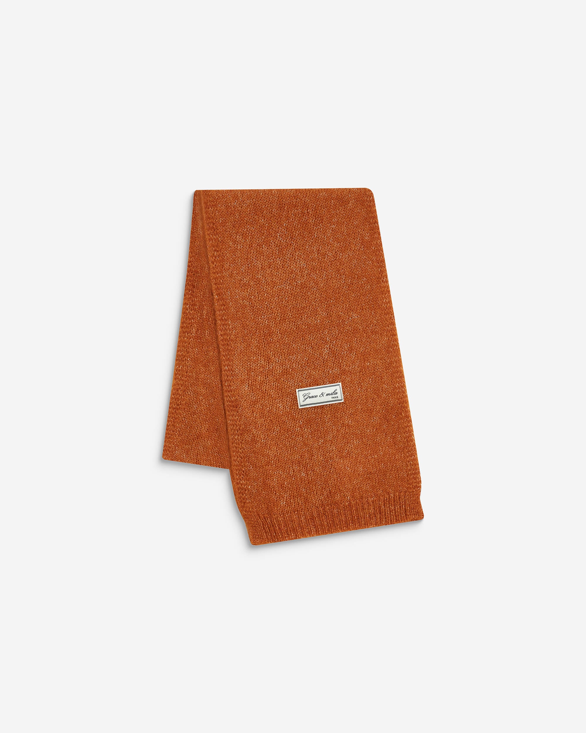 Alpaca wool-blend scarf camel Aglae