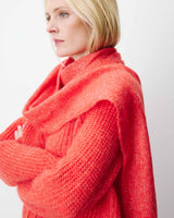 Alpaca wool-blend scarf sanguine Aglae