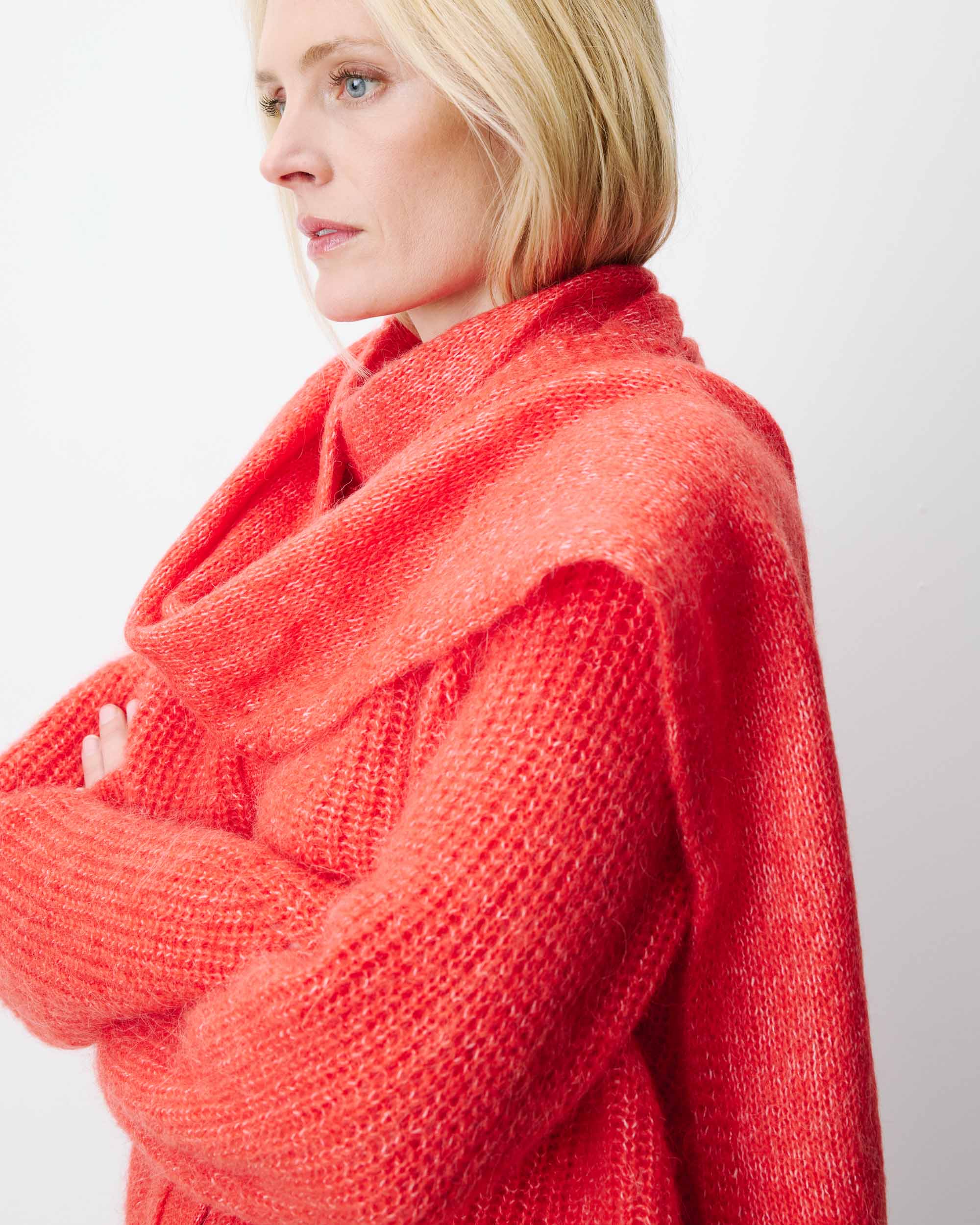 Alpaca wool-blend scarf sanguine Aglae