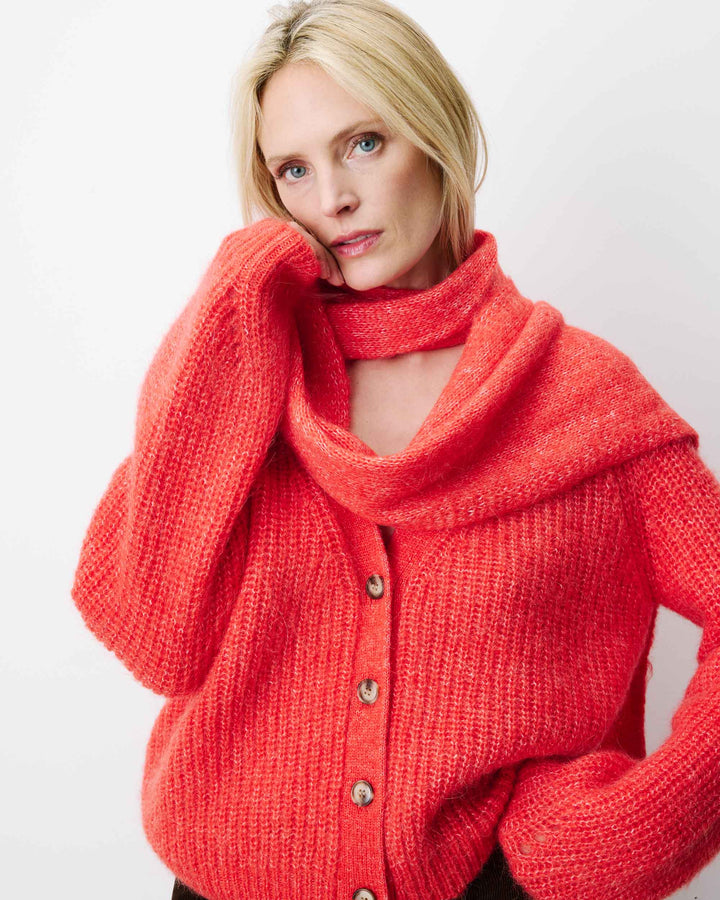 Alpaca wool-blend scarf sanguine Aglae
