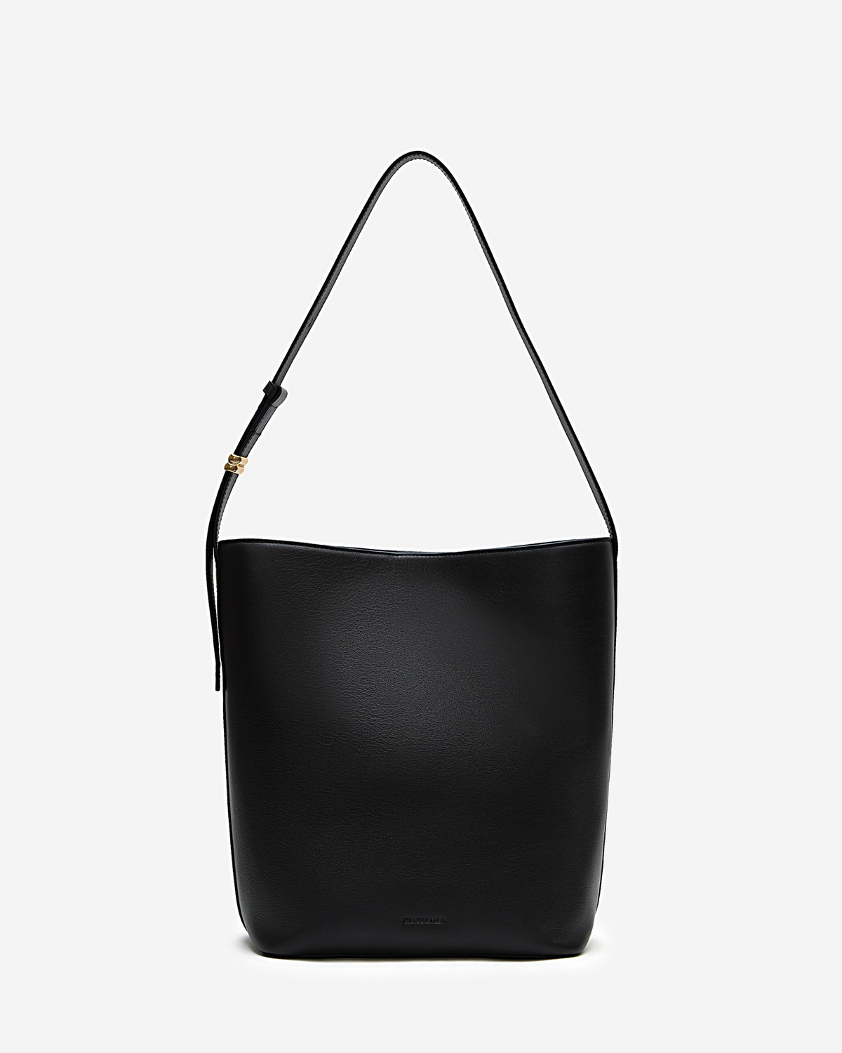 Sac seau en cuir de vachette noir Le come