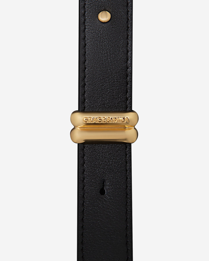 Sac seau en cuir de vachette noir Le come