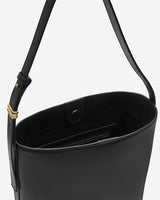 Sac seau en cuir de vachette noir Le come