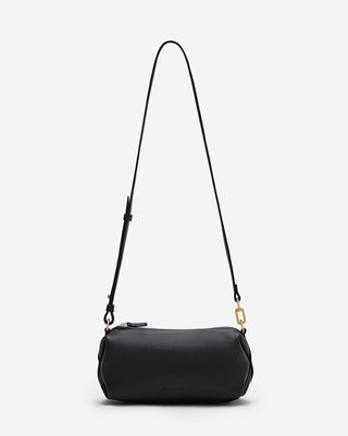 Sac baguette en cuir souple noir Le chouchou