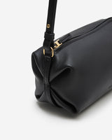 Sac baguette en cuir souple noir Le chouchou
