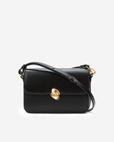 Sac bandoulière en cuir de vachette noir Le jules