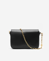Sac bandoulière en cuir de vachette noir Le jules