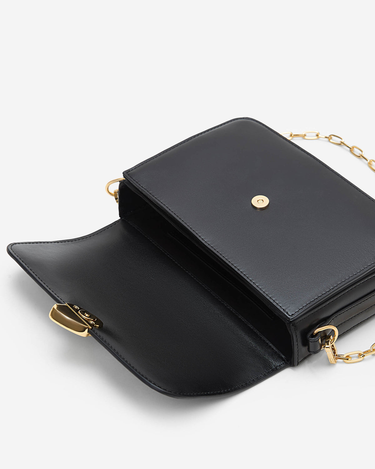 Sac bandoulière en cuir de vachette noir Le jules