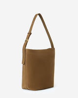 Sac seau en cuir de vachette camel Le come