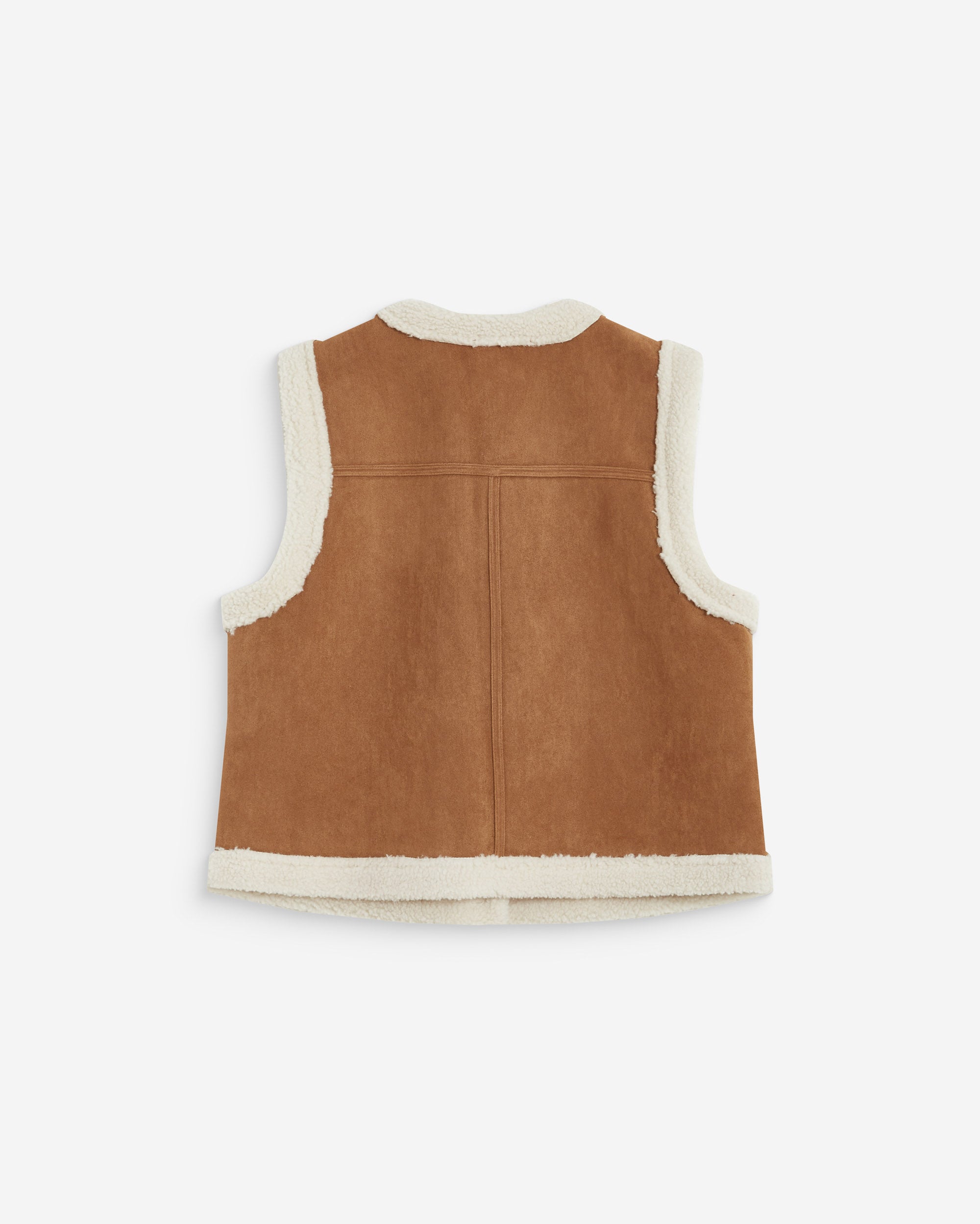 Sleeveless faux-shearling vest coffee Anya