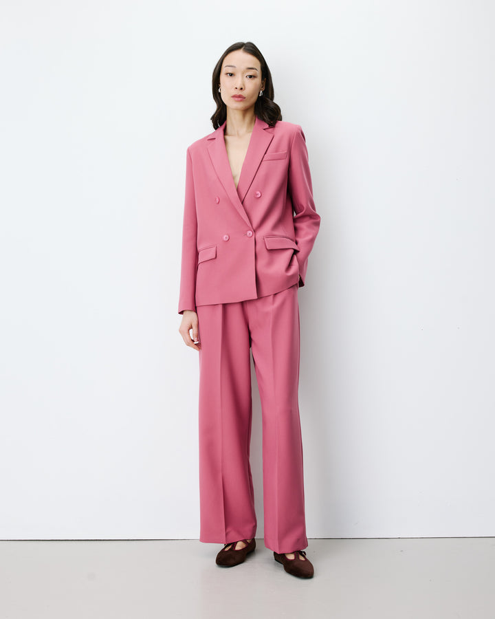 Double-breasted blazer blush Noix