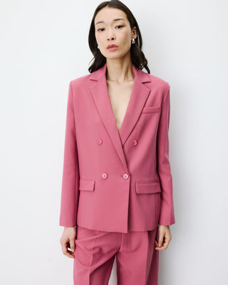 Double-breasted blazer blush Noix