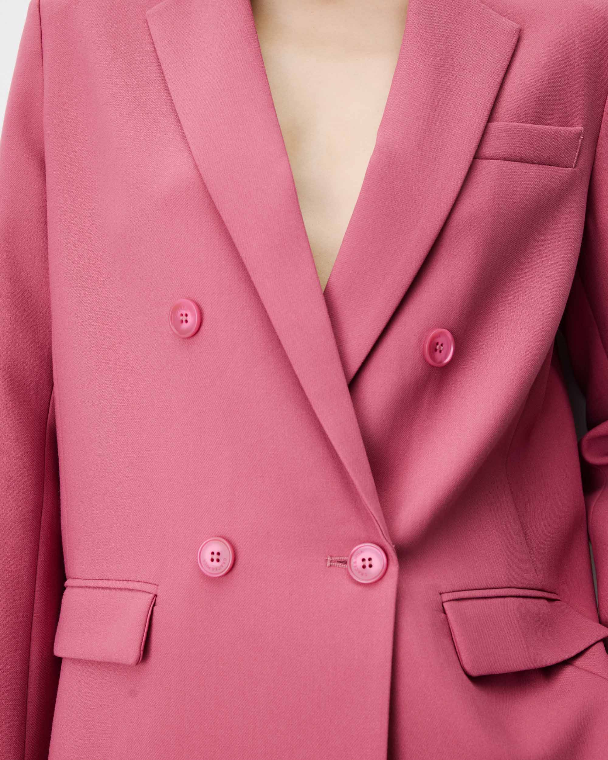 Double-breasted blazer blush Noix