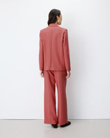 Blazer droit à boutonnage croisé blush Noix