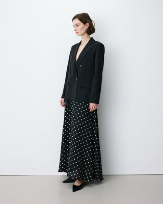 Blazer droit à boutonnage croisé noir Noix