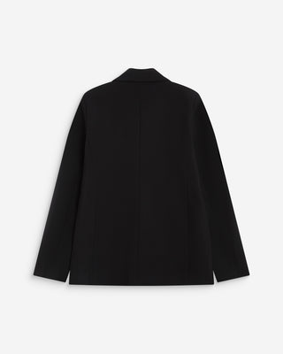 Blazer droit à boutonnage croisé noir Noix