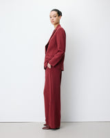 Blazer droit à boutonnage croisé terracotta Noix