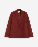 Blazer droit à boutonnage croisé terracotta Noix