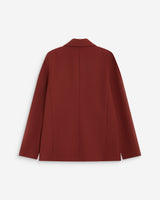 Blazer droit à boutonnage croisé terracotta Noix
