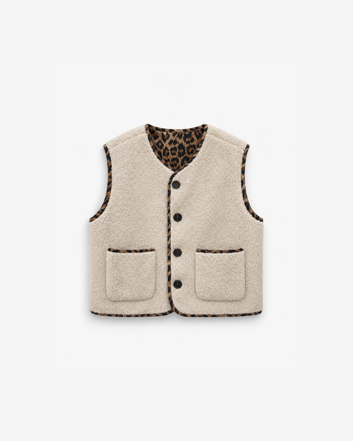 Veste sans manches réversible en velours côtelé leo Alexis