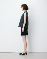 Oversized sleeveless jacket anthracite Adagio
