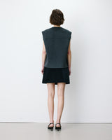 Oversized sleeveless jacket anthracite Adagio