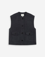 Oversized sleeveless jacket anthracite Adagio