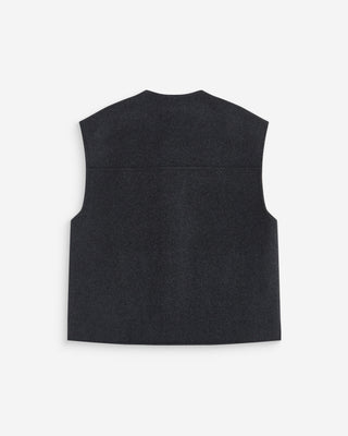 Oversized sleeveless jacket anthracite Adagio