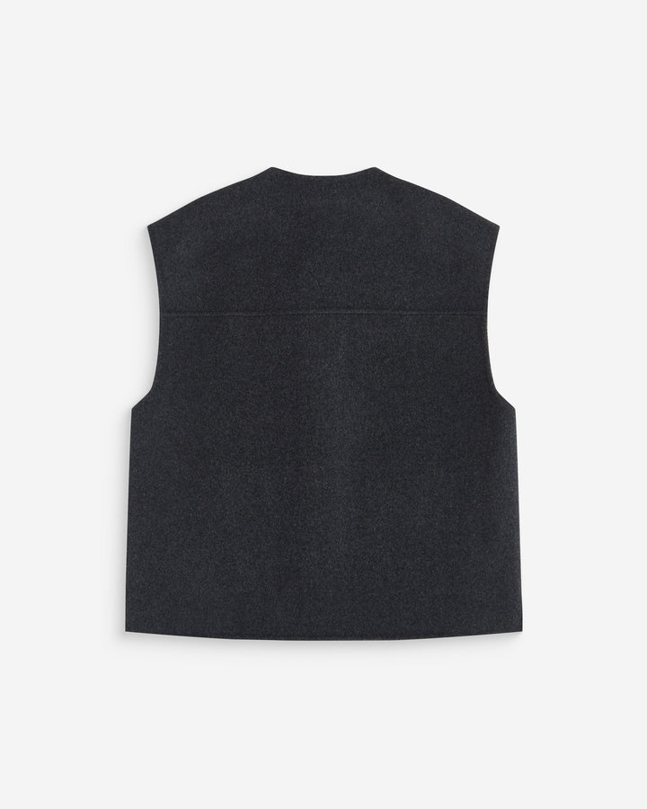 Oversized sleeveless jacket anthracite Adagio