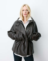 Chaqueta de polipiel chocolat Auburn