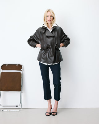 Chaqueta de polipiel chocolat Auburn