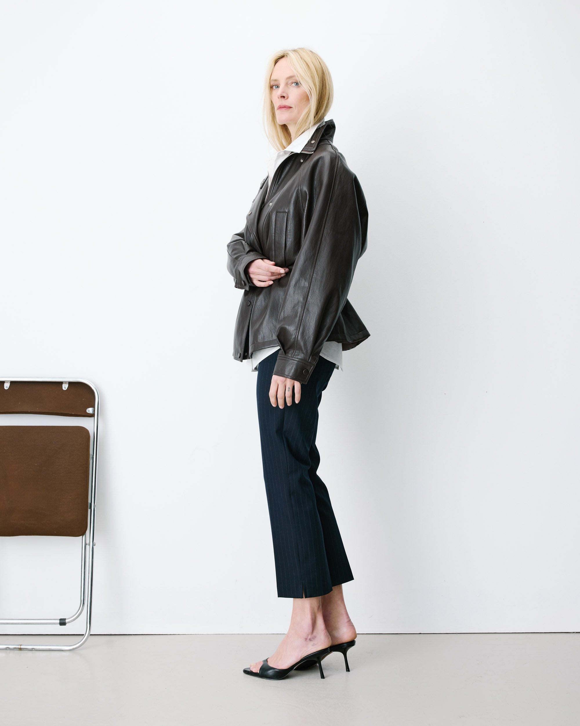 Chaqueta de polipiel chocolat Auburn