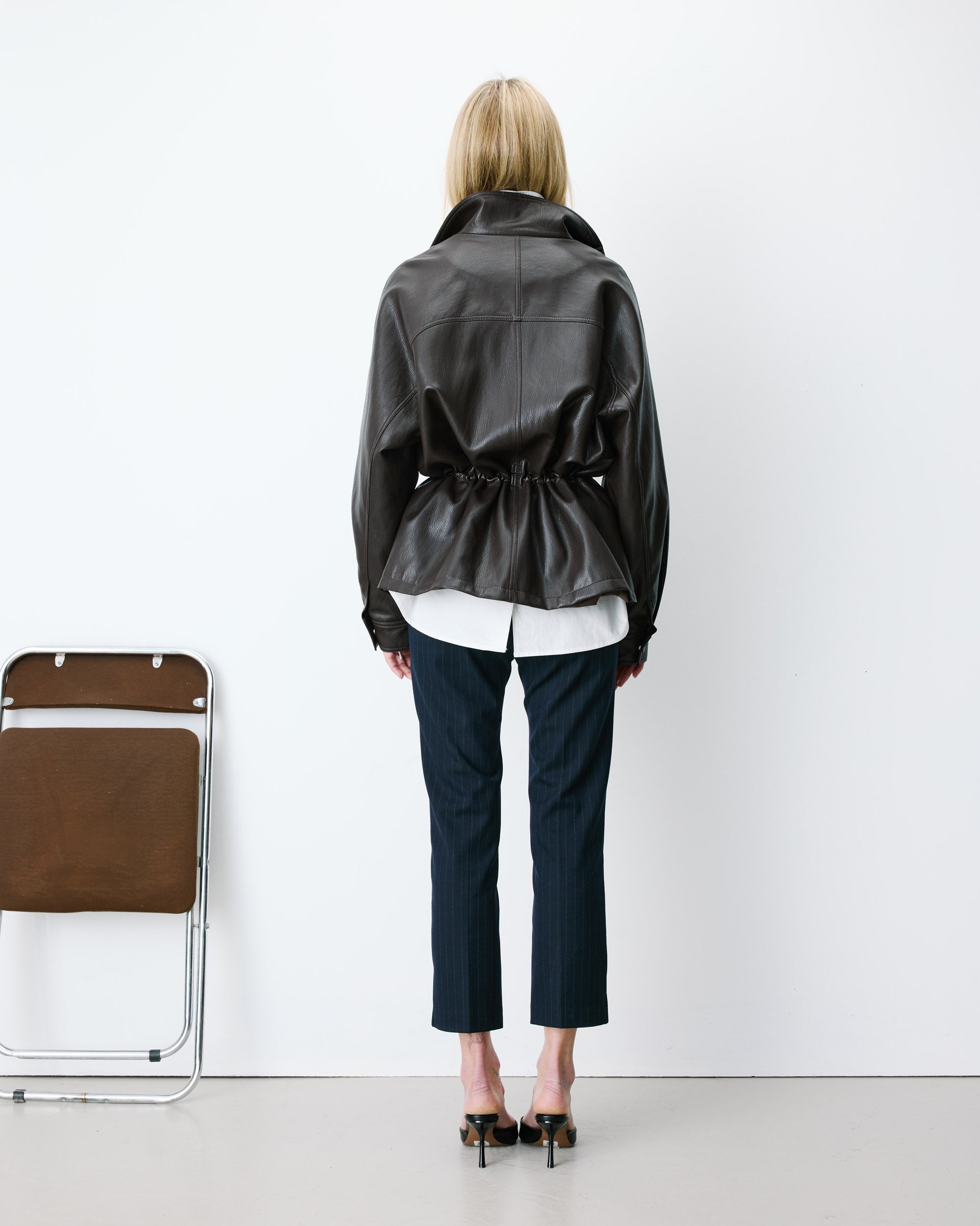 Chaqueta de polipiel chocolat Auburn