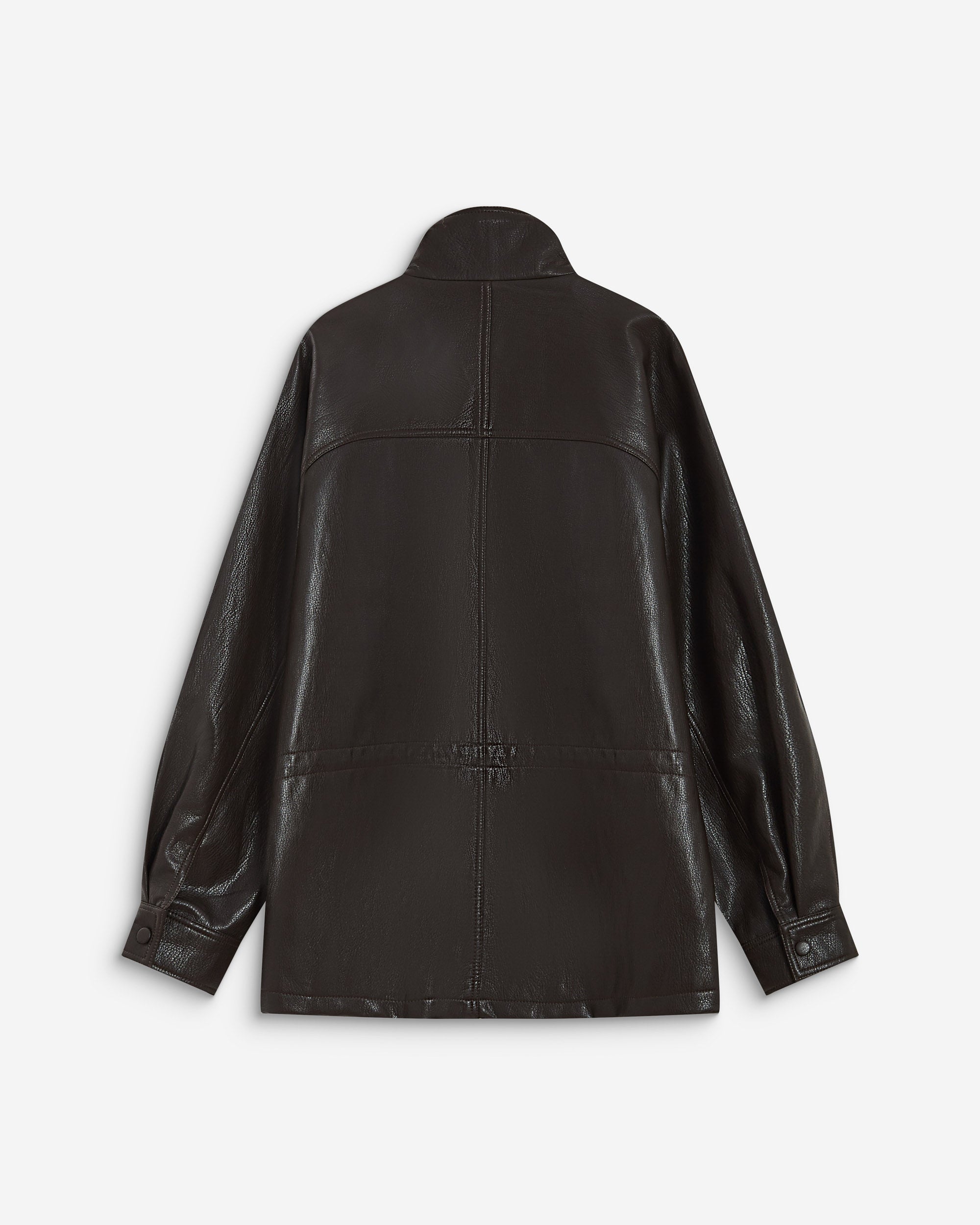 Chaqueta de polipiel chocolat Auburn