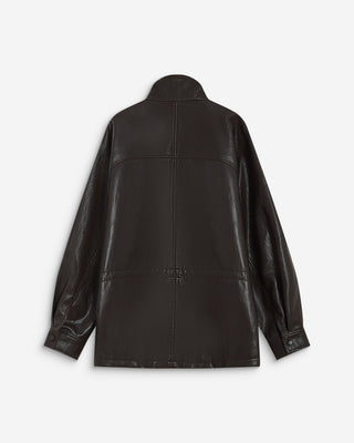 Chaqueta de polipiel chocolat Auburn
