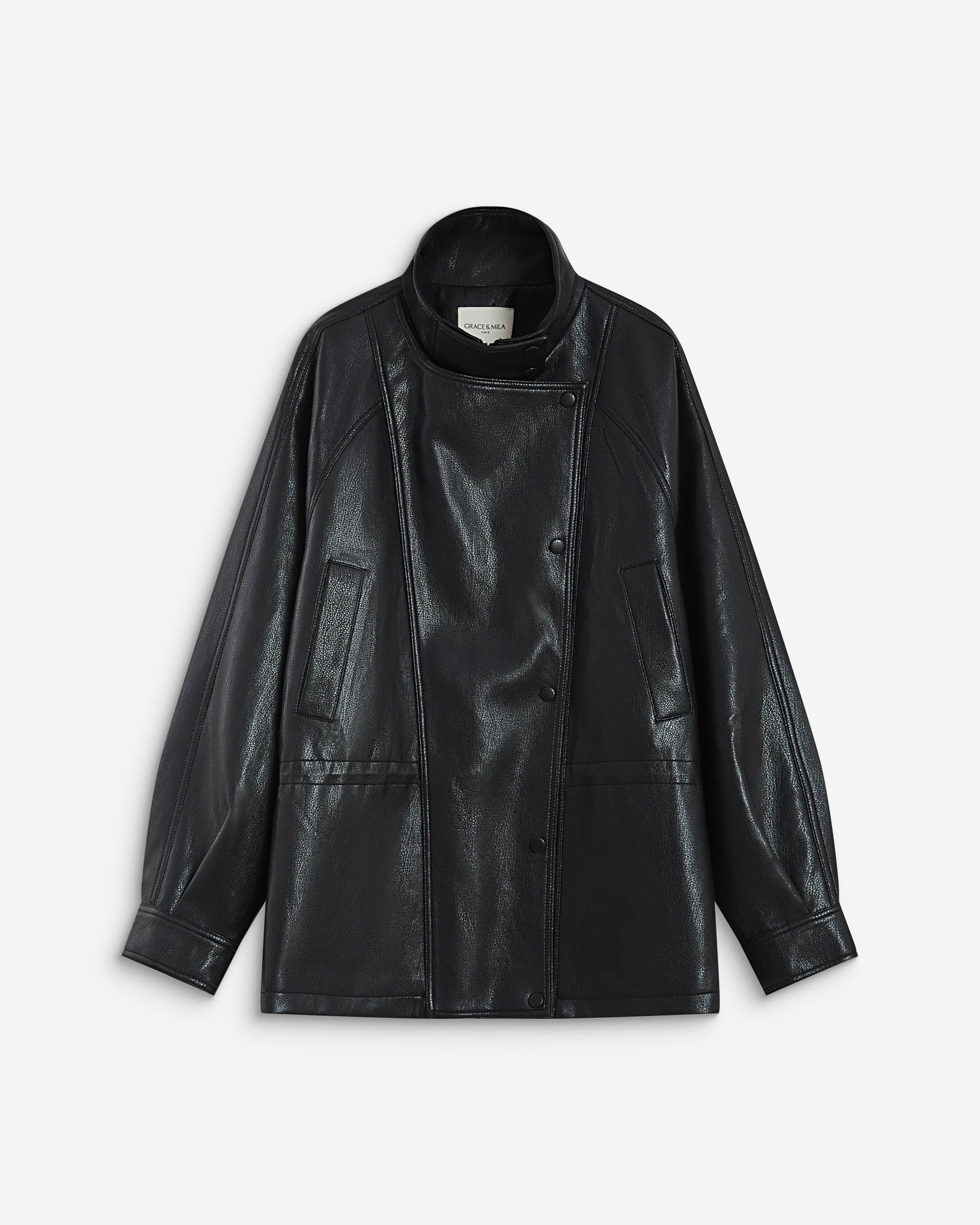 Chaqueta de polipiel noir Auburn