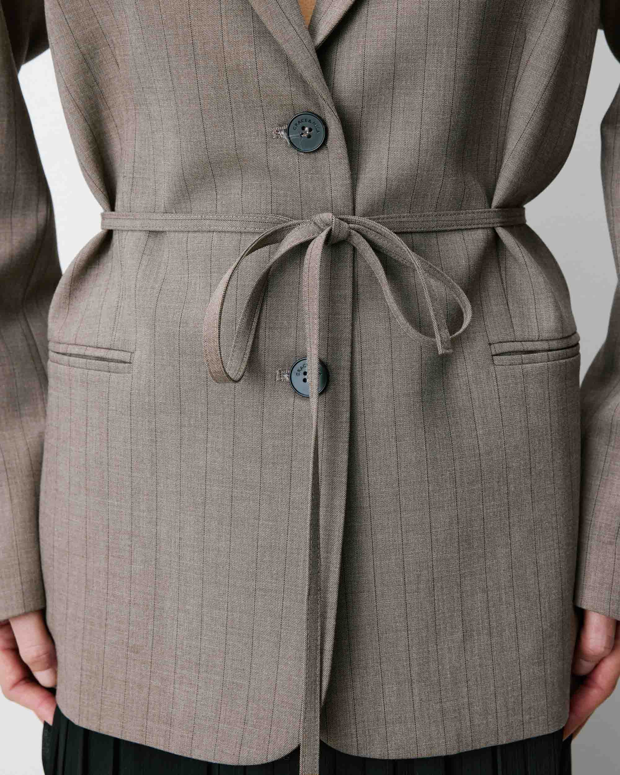 Striped tailored blazer rayure Acario
