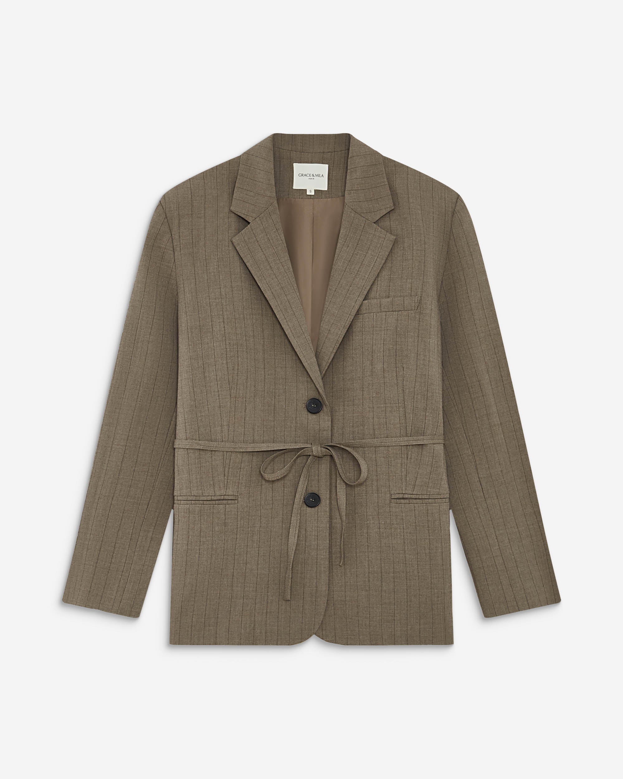 Striped tailored blazer rayure Acario