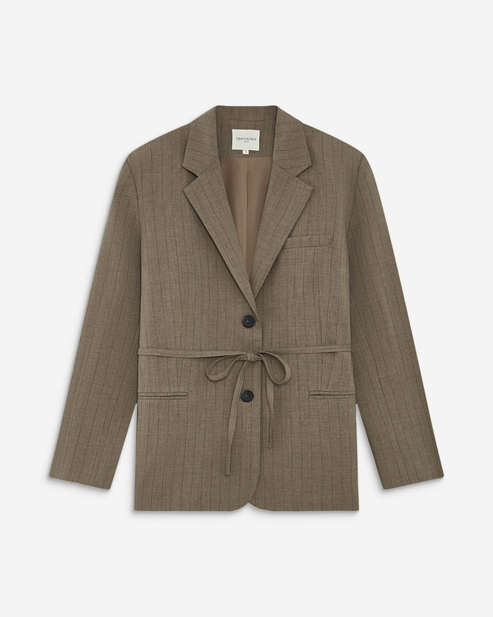 Striped tailored blazer rayure Acario