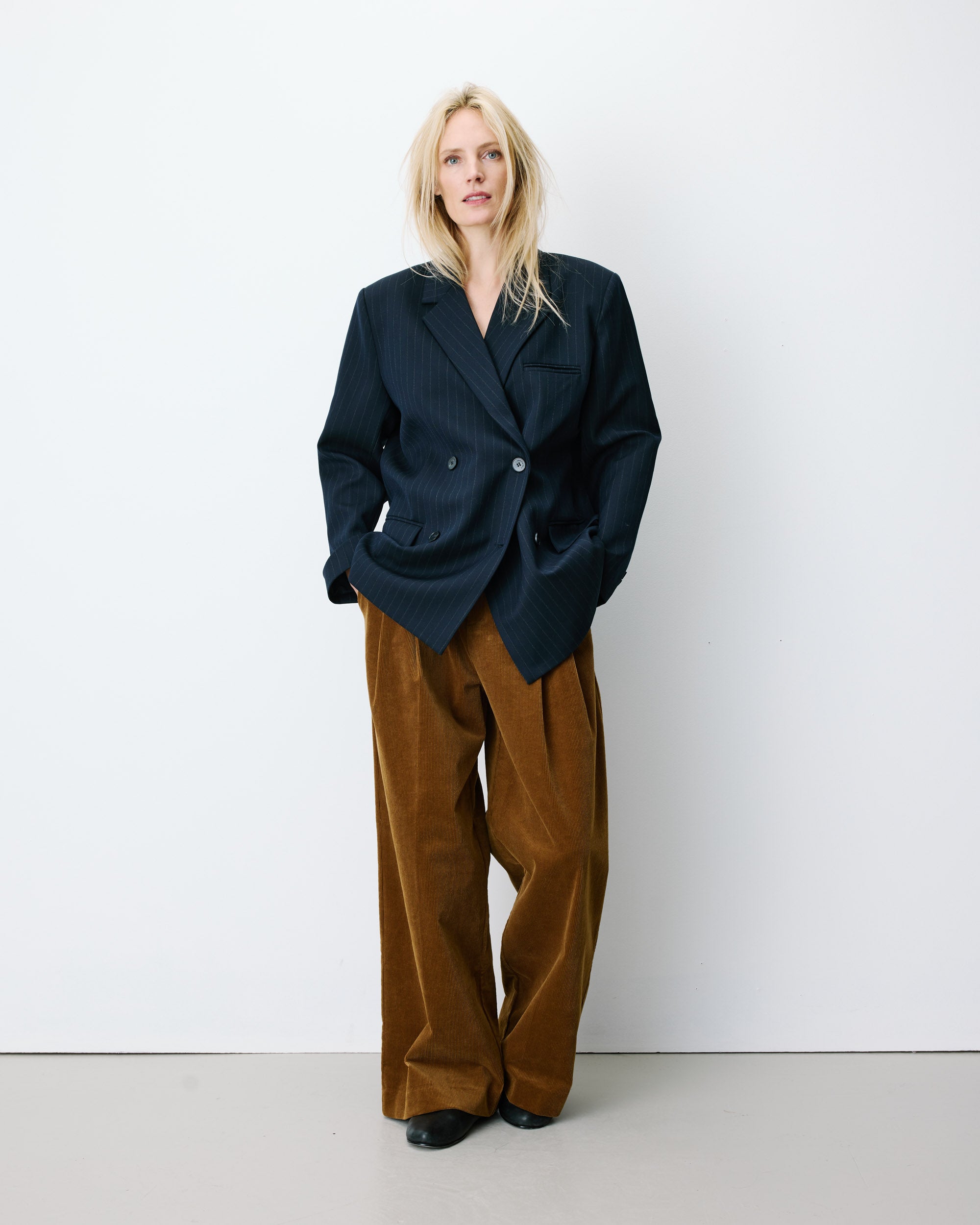 Blazer de raya diplomática marine Auguste