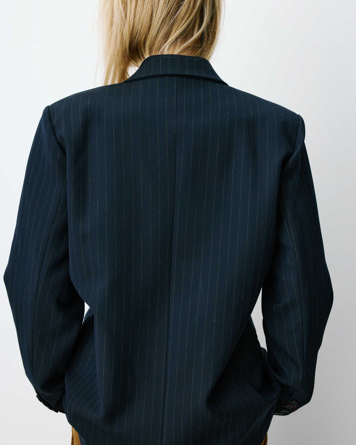 Blazer de raya diplomática marine Auguste