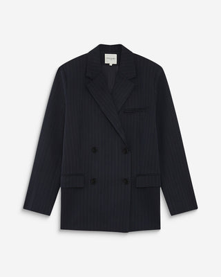 Blazer de raya diplomática marine Auguste