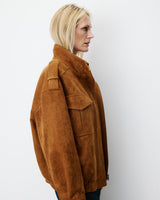 Chaqueta oversize efecto ante camel Arielle