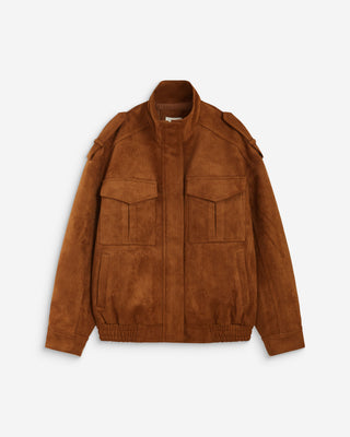 Chaqueta oversize efecto ante camel Arielle