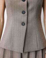 Chaleco de traje a rayas rayure Aristide